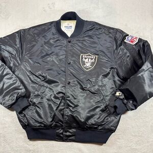 True Rare 90’s Vintage Starter Pro Line Oakland Raiders Satin Starter Jacket XL